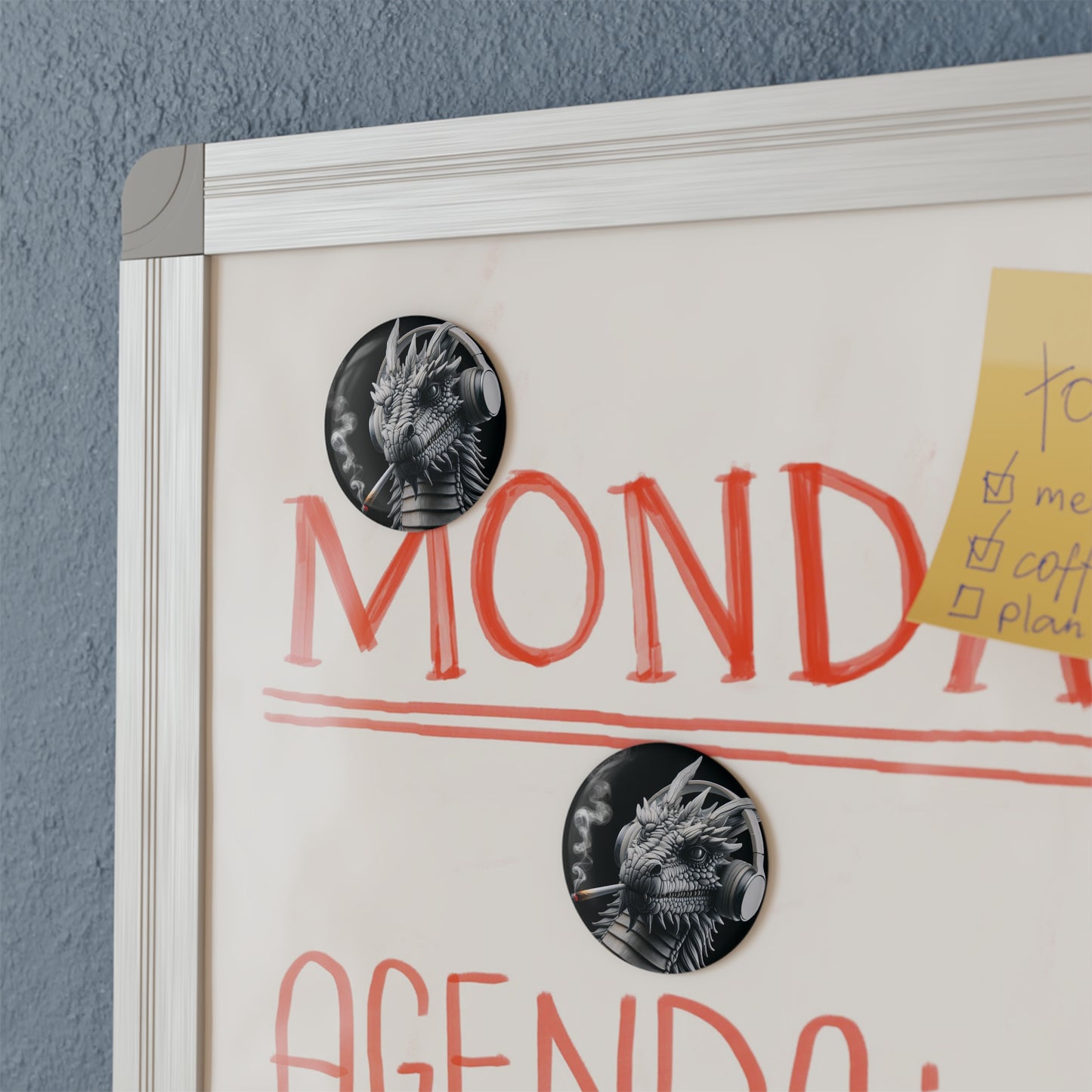 KrazyBaby425's Blowin' Like A Dragon Button Magnet, Round (1 & 10 pcs)