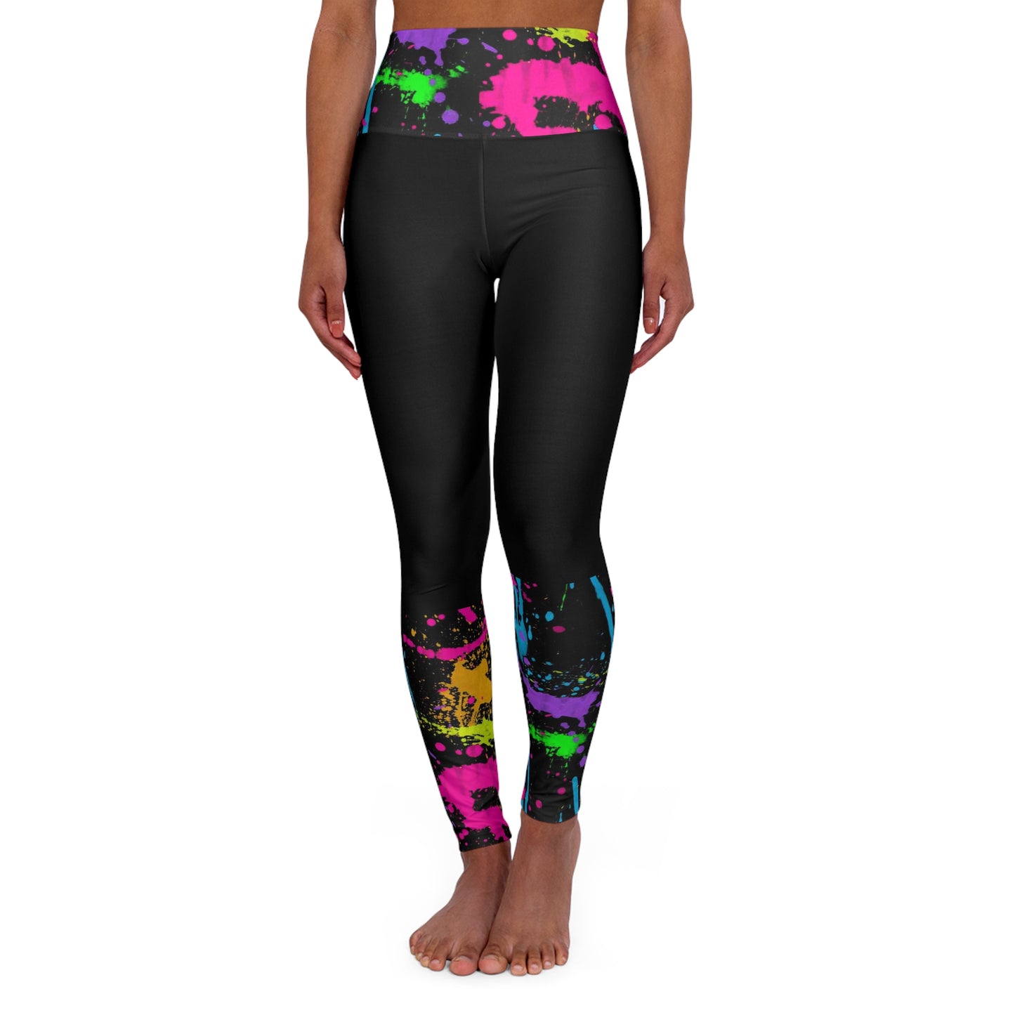 KrazyBaby425's Inverted Spray Paint High Waisted Yoga Leggings