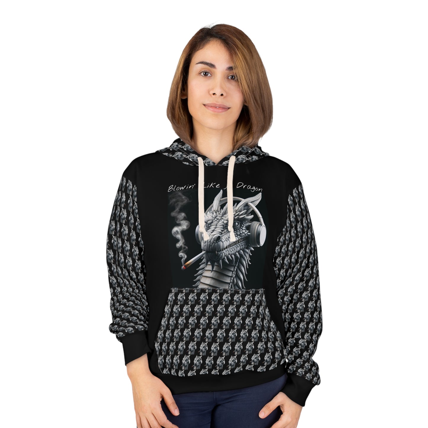 KrazyBaby425's Blowin' Like A Dragon Head Unisex Pullover Hoodie