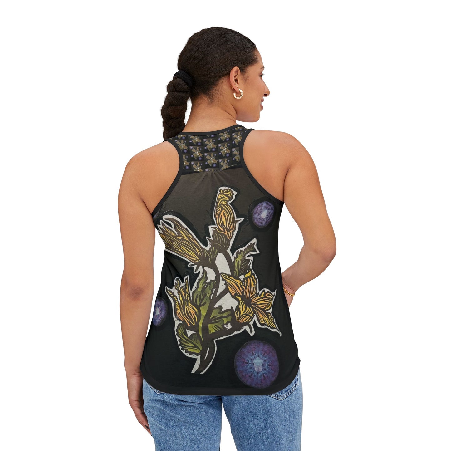 KrazyBaby425's Purple N Yellow Stylish Women's Tank Top