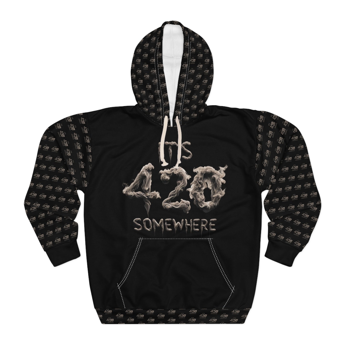 KrazyBaby425's Black It's 420 Somewhere Unisex Pullover Hoodie