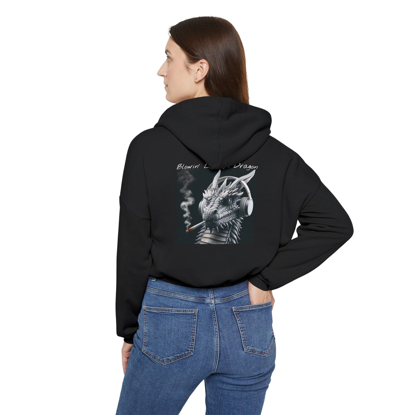 KrazyBaby425's Blowin' Like A Dragon Women's Cinched Bottom Hoodie