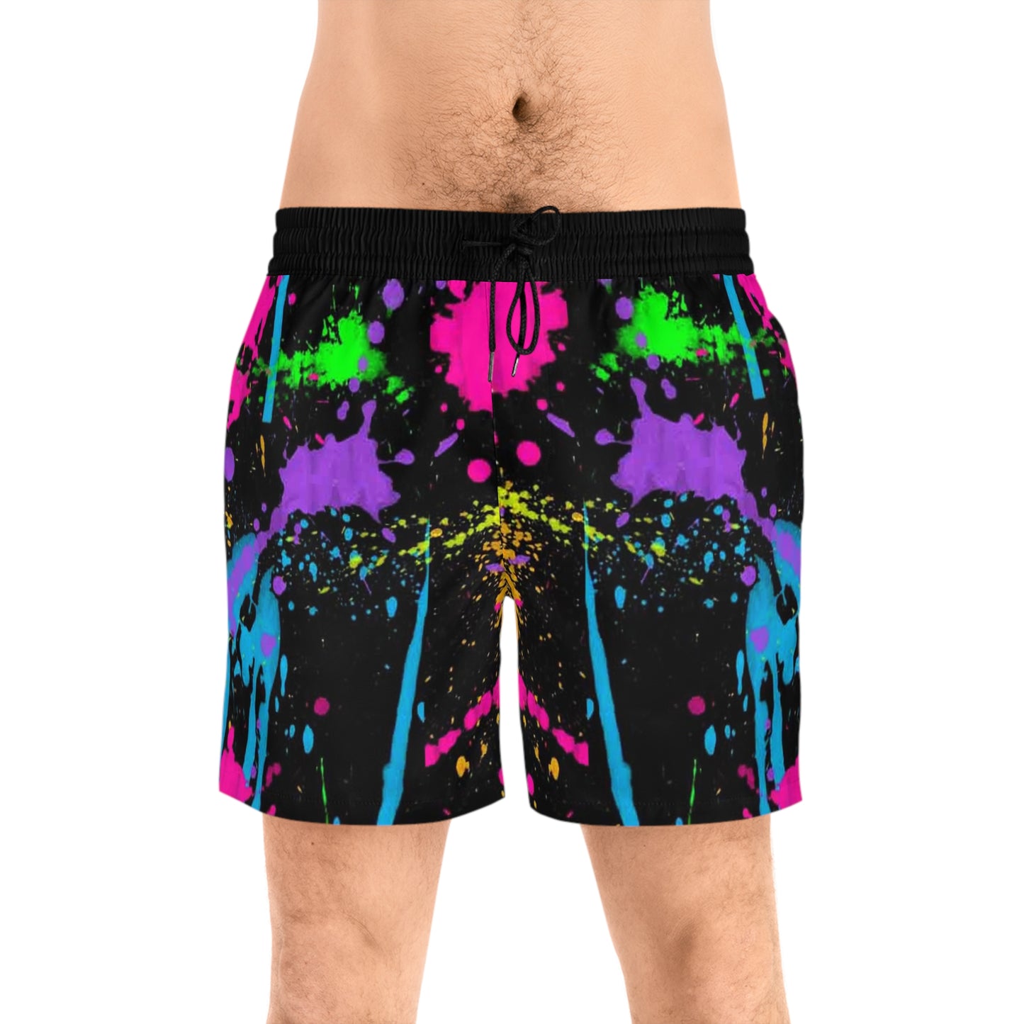 KrazyBabyy425's Spray Paint Men's Mid-Length Swim Shorts
