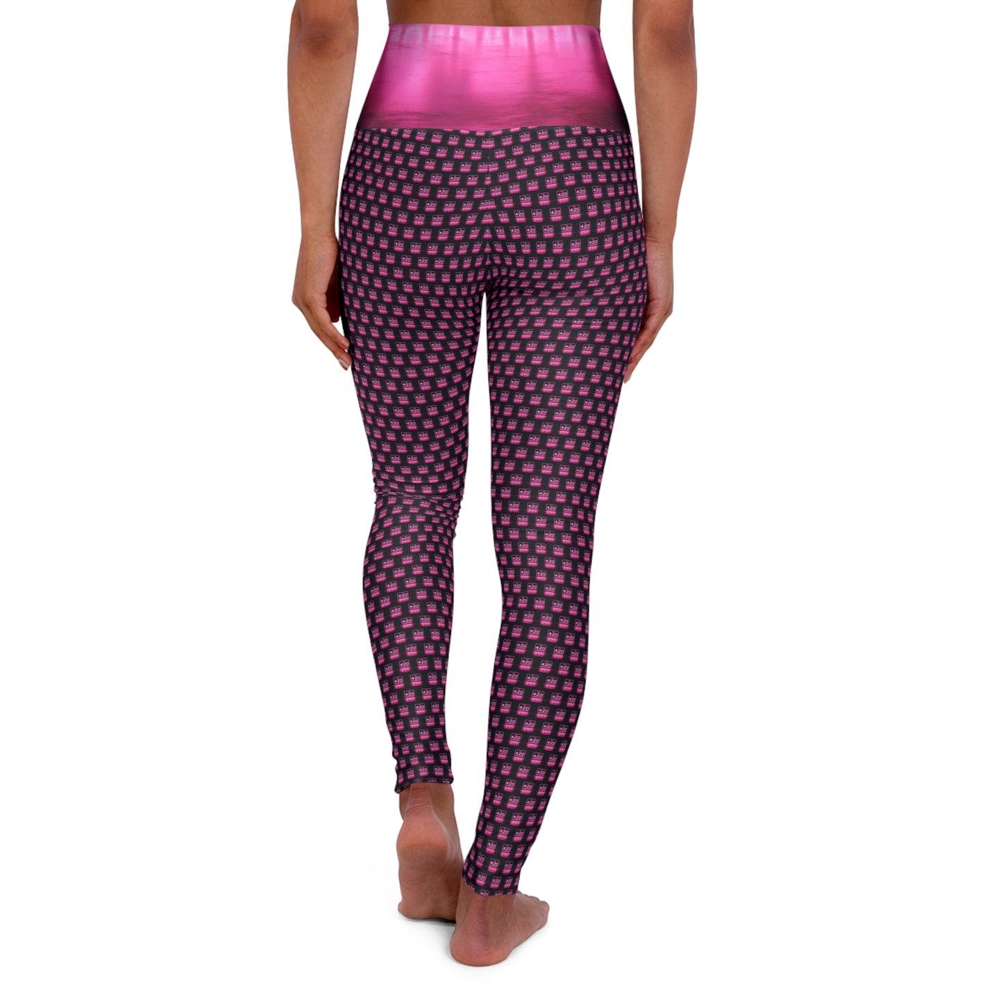 KrazyBaby425's Pink It's 420 Somewhere Waisted Yoga Leggings