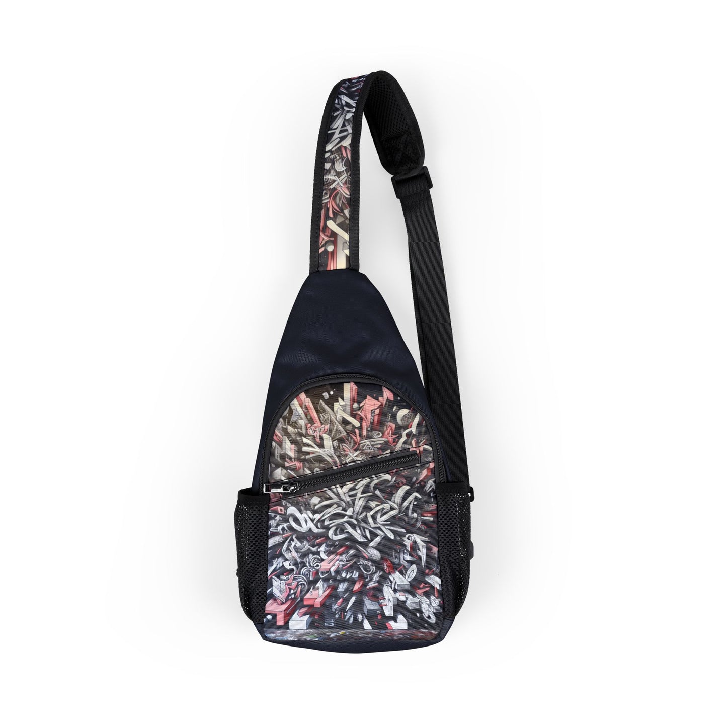 KrazyBaby425's Black Graffiti Chest Bag