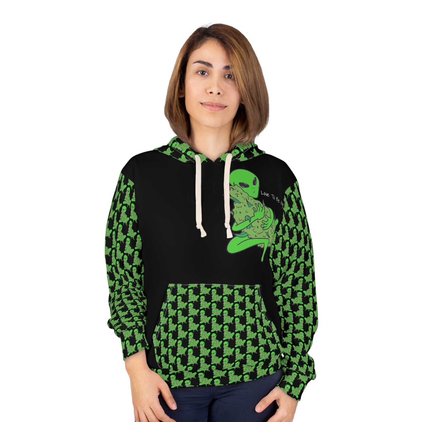 KrazyBaby425's Green Alien Unisex Pullover Hoodie