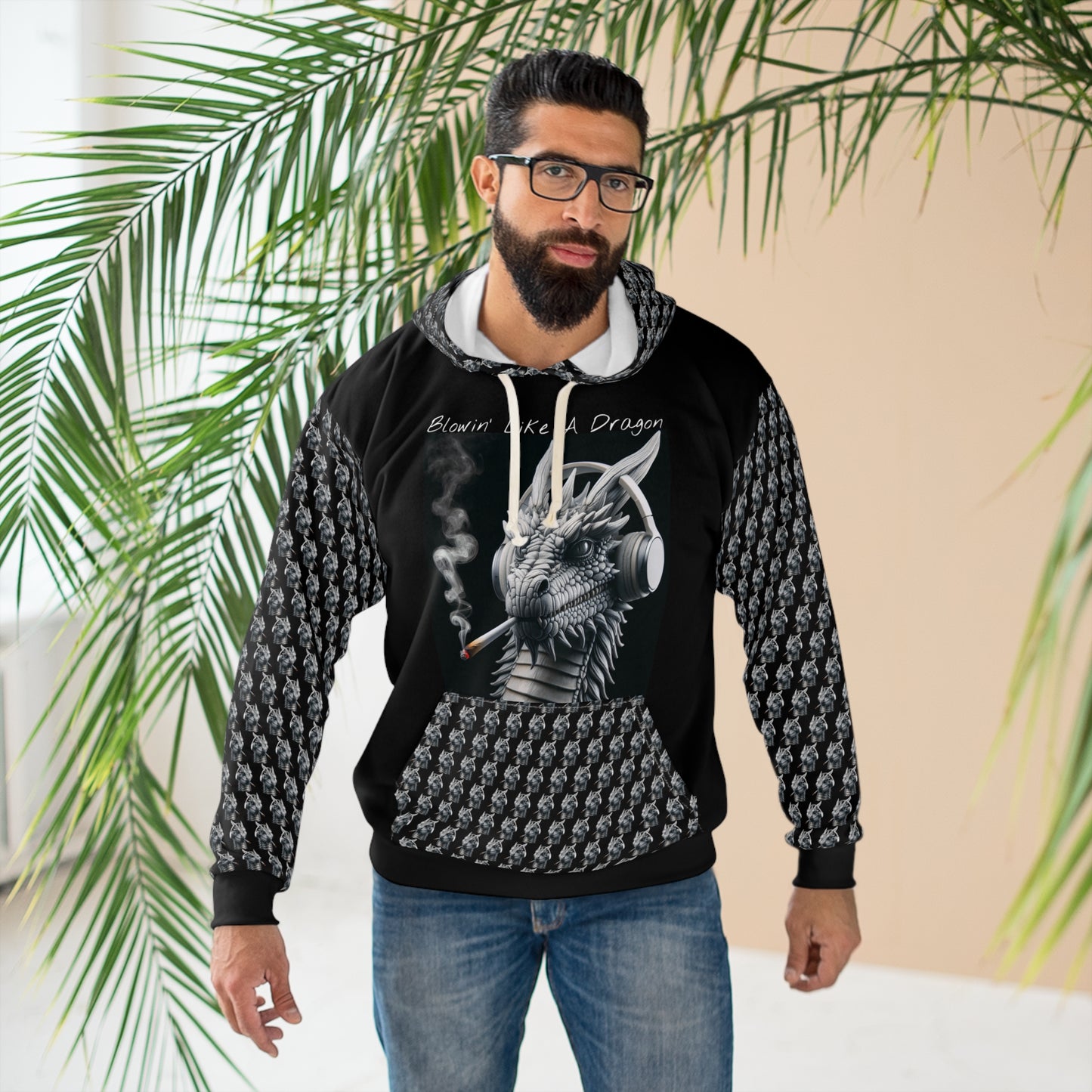 KrazyBaby425's Blowin' Like A Dragon Head Unisex Pullover Hoodie