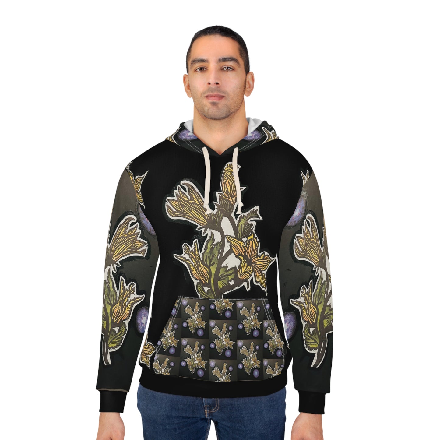 KrazyBaby425's Purple N Yellow Unisex Pullover Hoodie