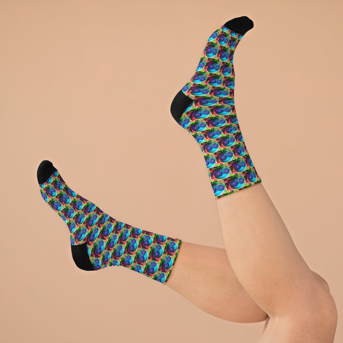 KrazyBaby425's Alien Head Recycled Socks