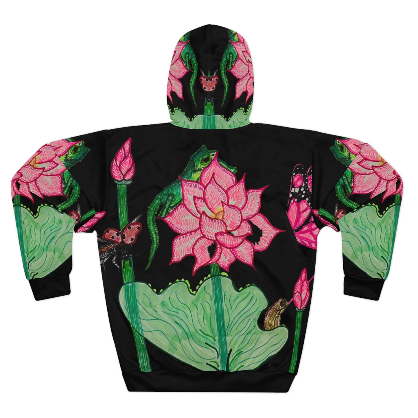 KrazyBaby425's Pink N Green Unisex Pullover Hoodie