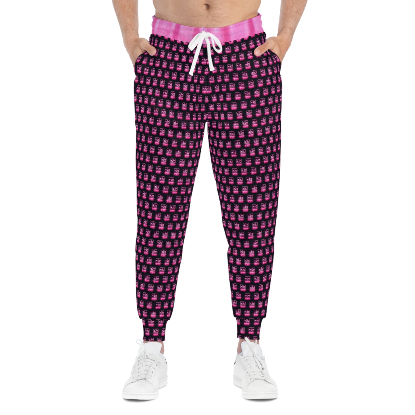 KrazyBaby425's Pink It's 4:20 Somewhere Sign Athletic Joggers
