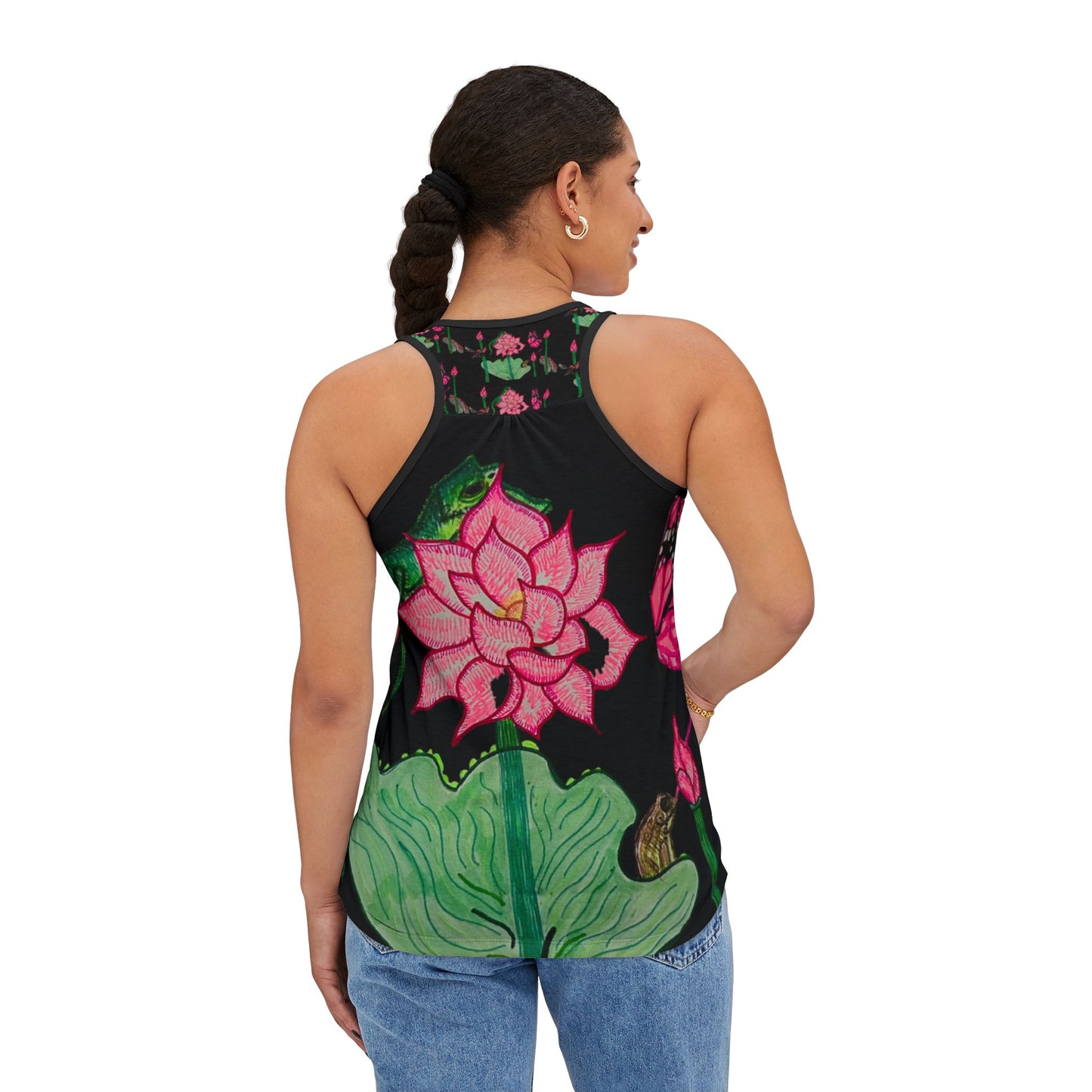 KrazyBaby425's Pink N Green Stylish Women's Tank Top