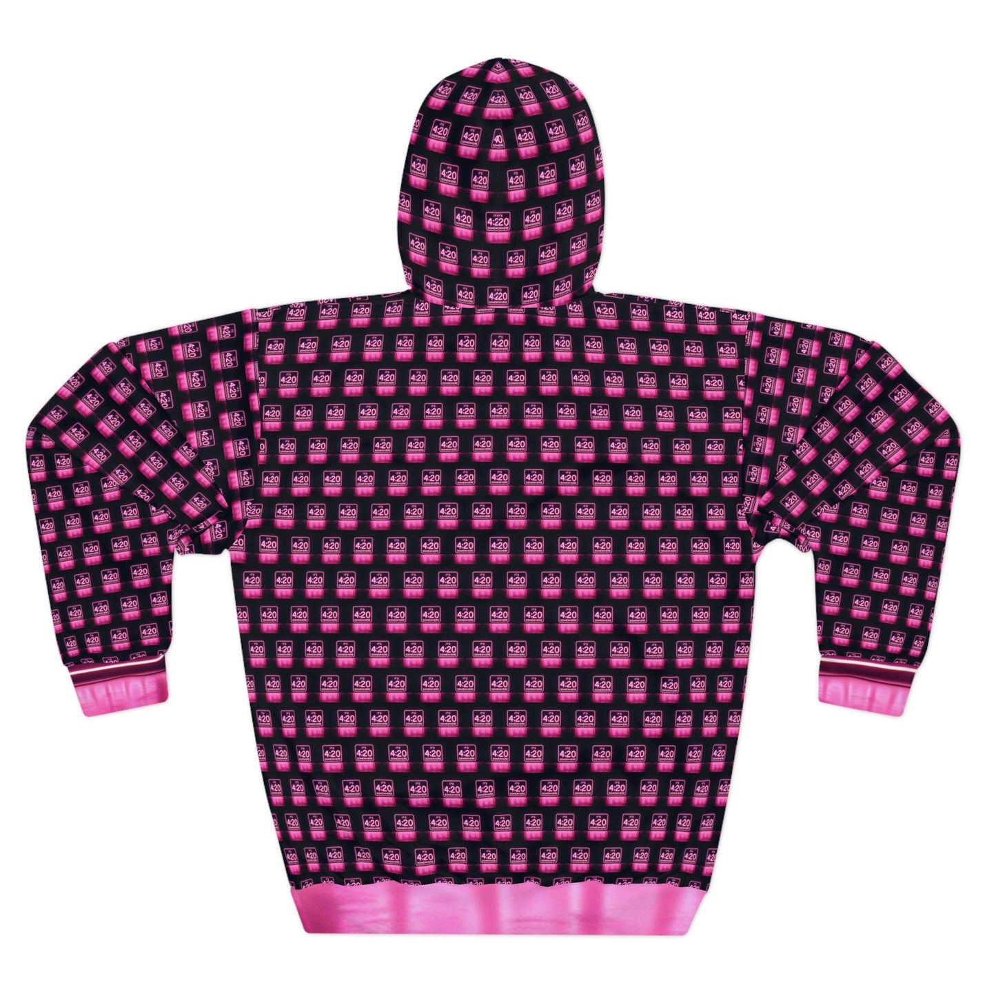 KrazyBaby425's Full Pink It's 4:20 Somewhere Sign Unisex Pullover Hoodie