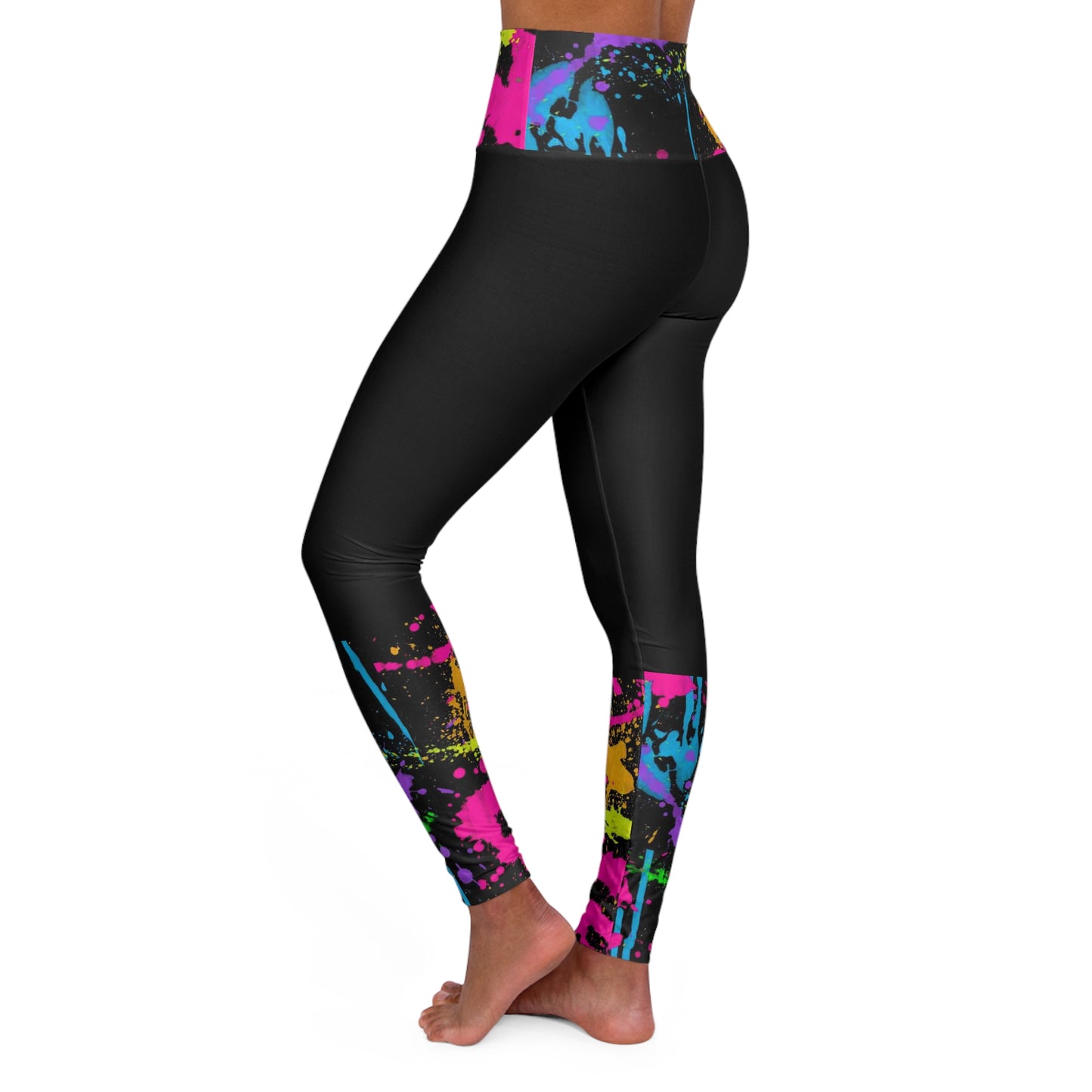 KrazyBaby425's Inverted Spray Paint High Waisted Yoga Leggings