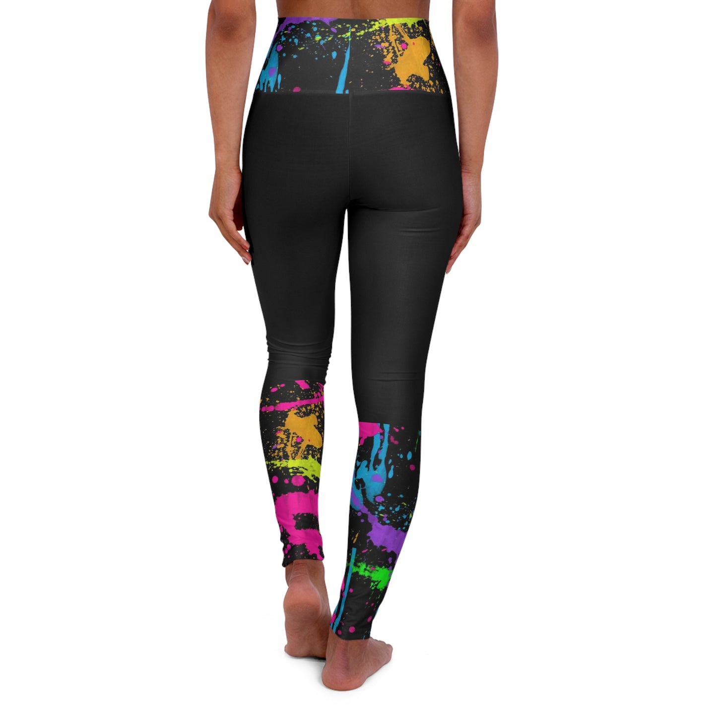 KrazyBaby425's Inverted Spray Paint High Waisted Yoga Leggings