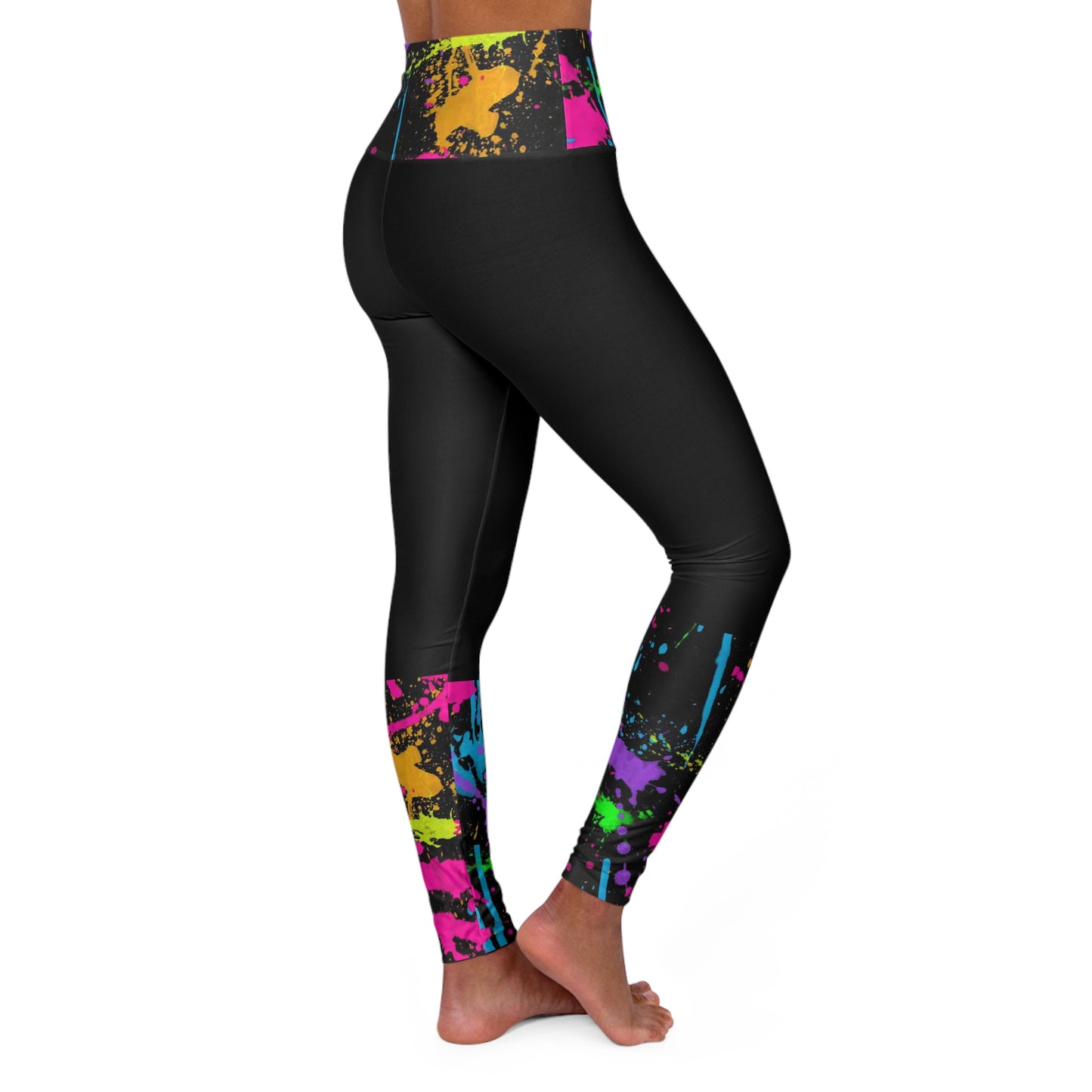KrazyBaby425's Inverted Spray Paint High Waisted Yoga Leggings