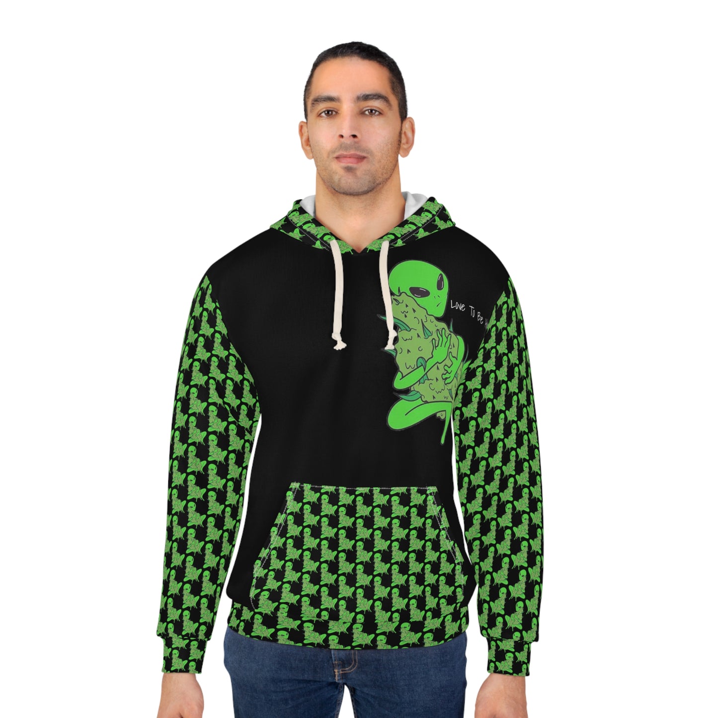 KrazyBaby425's Green Alien Unisex Pullover Hoodie