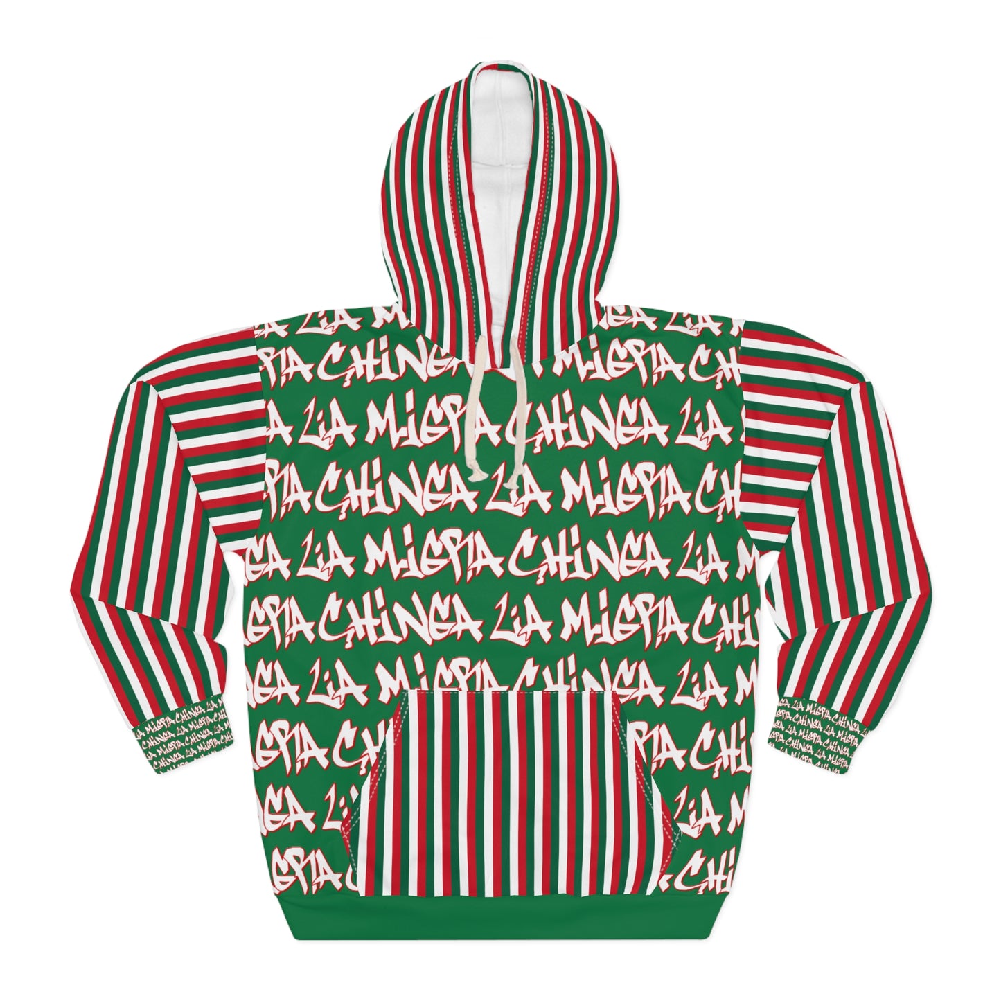 KrazyBaby425's Chinga La Migra Green Unisex Pullover Hoodie