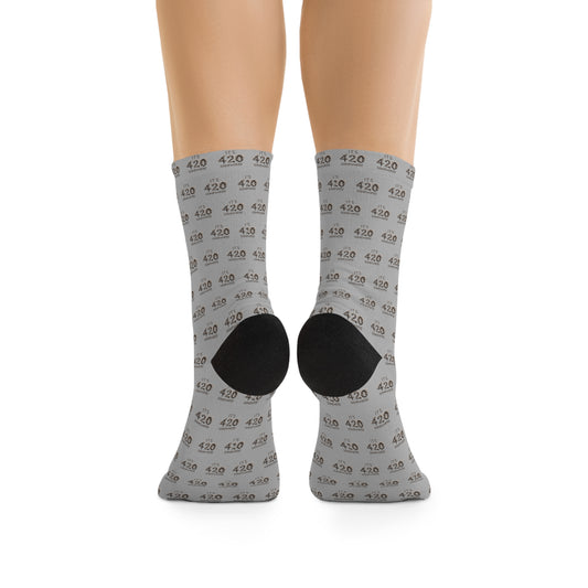 KrazyBaby425's Gray It's 420 Somewhere Recycled Socks