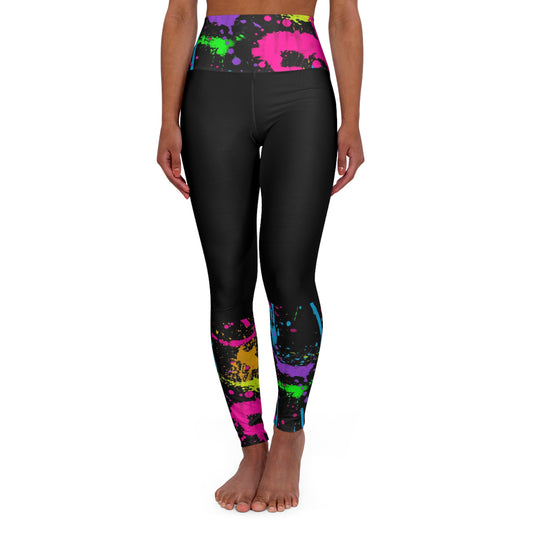 KrazyBaby425's Inverted Spray Paint High Waisted Yoga Leggings