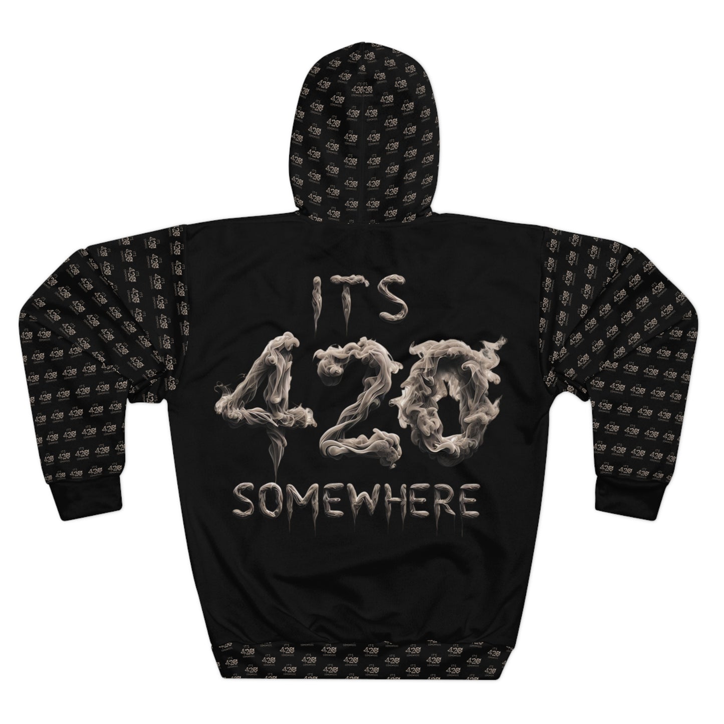 KrazyBaby425's Black It's 420 Somewhere Unisex Pullover Hoodie