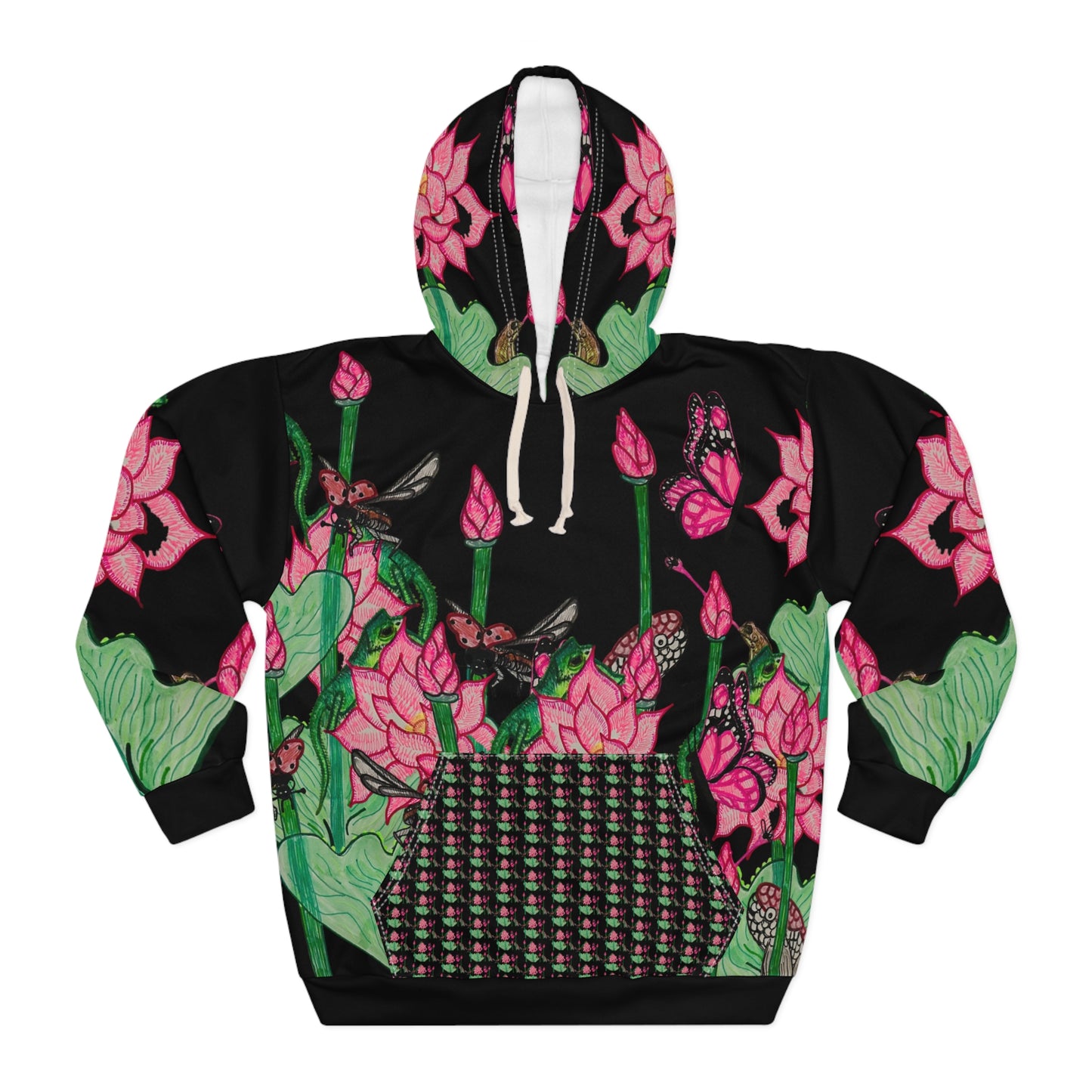 KrazyBaby425's Pink N Green Unisex Pullover Hoodie