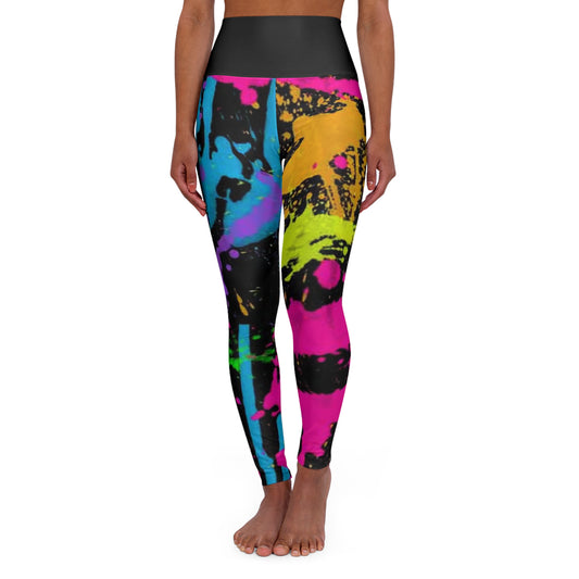 KrazyBaby425's Spray Paint High Waisted Yoga Leggings