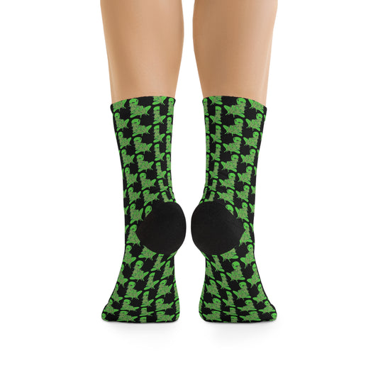KrazyBaby425's Recycled Green Alien Socks