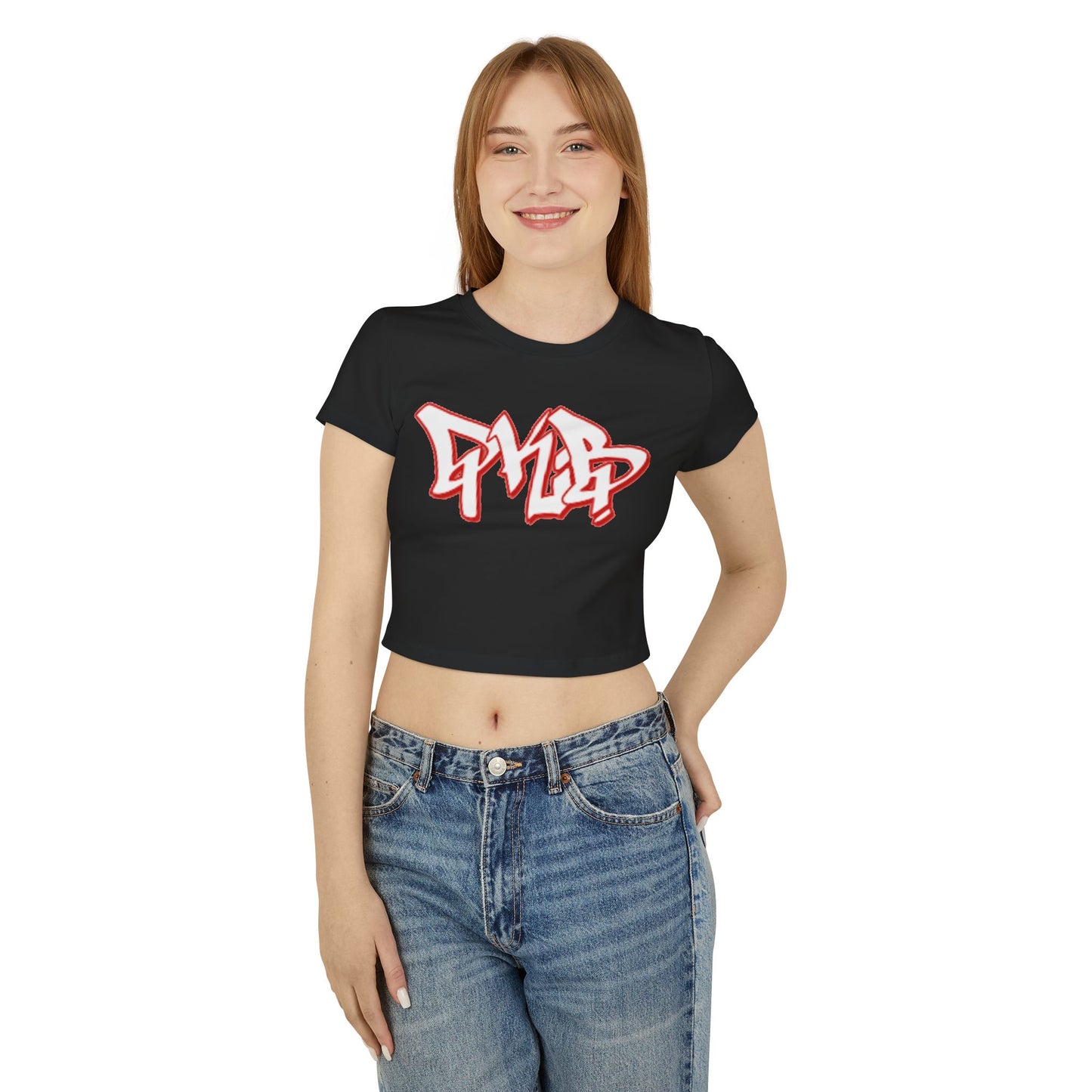DKB White Letters Women's Baby Tee