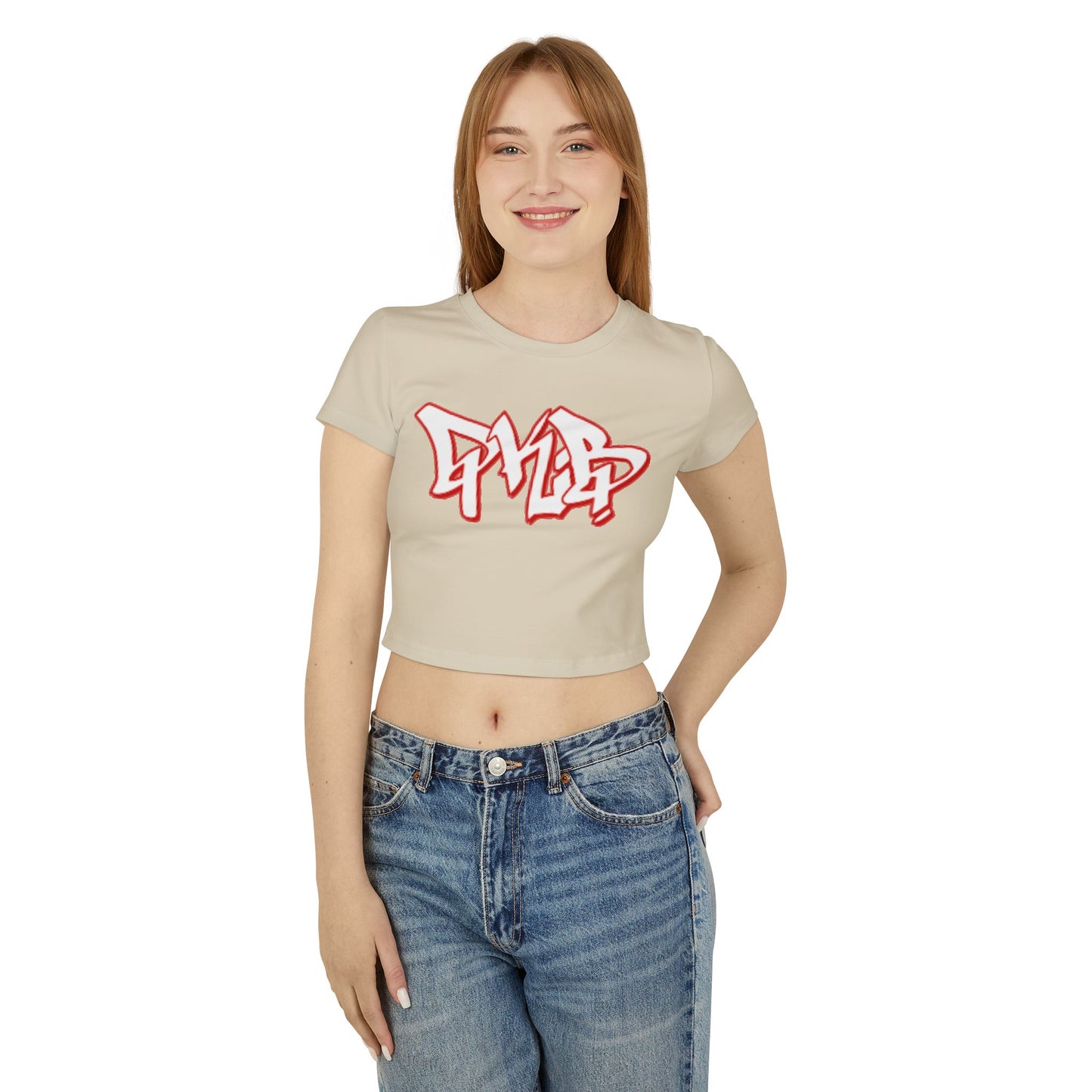 DKB White Letters Women's Baby Tee