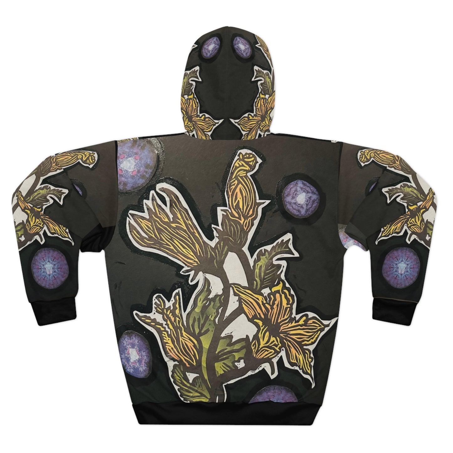 KrazyBaby425's Purple N Yellow Unisex Pullover Hoodie