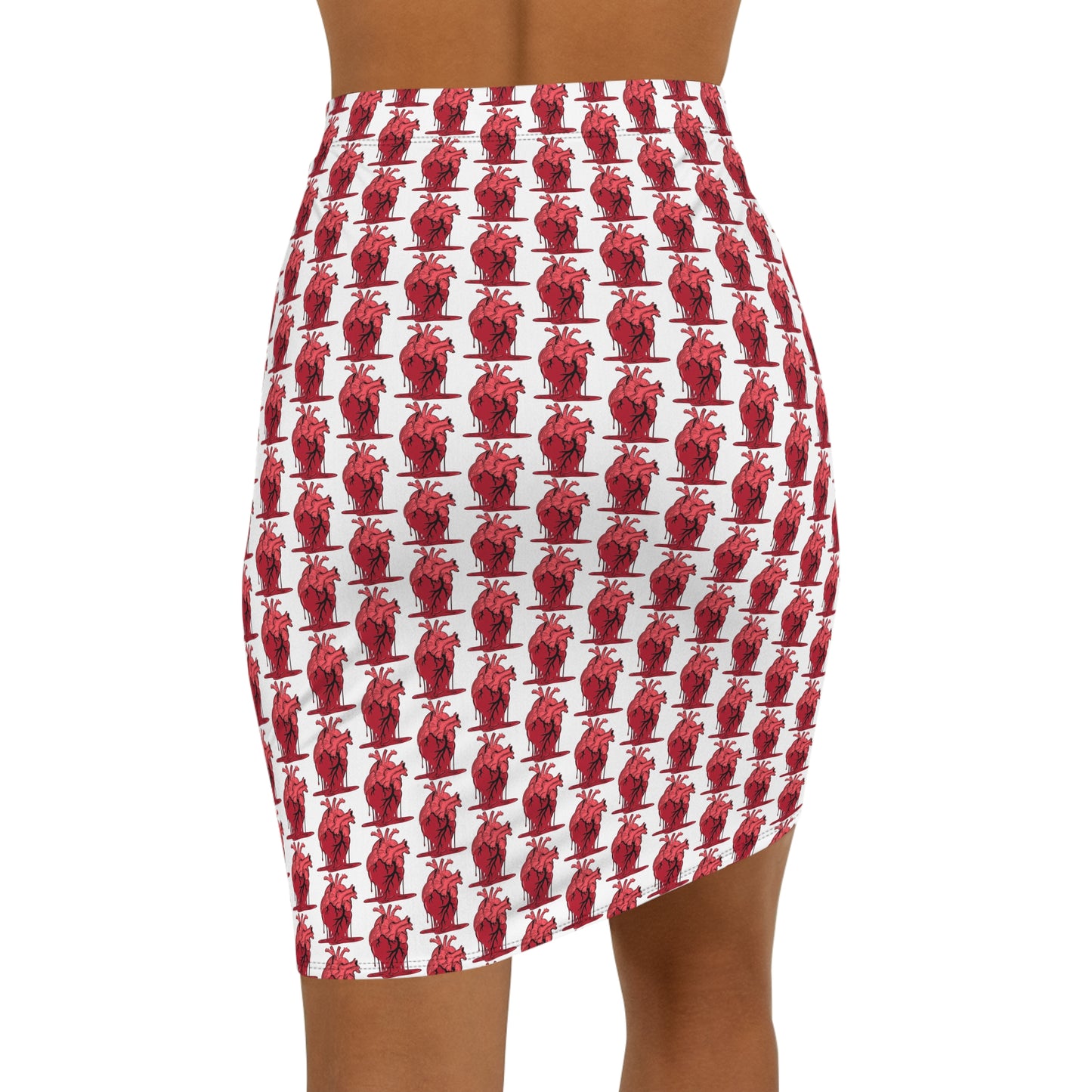 KrazyBaby425's Heart Melt Women's Mid-Waist Pencil Skirt