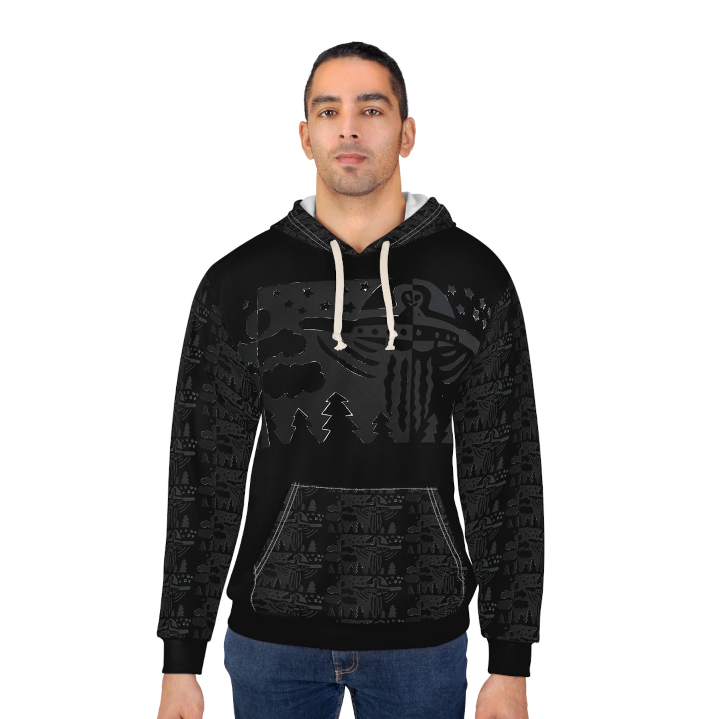KrazyBaby425's Black Ayyy-Lien Unisex Pullover Hoodie