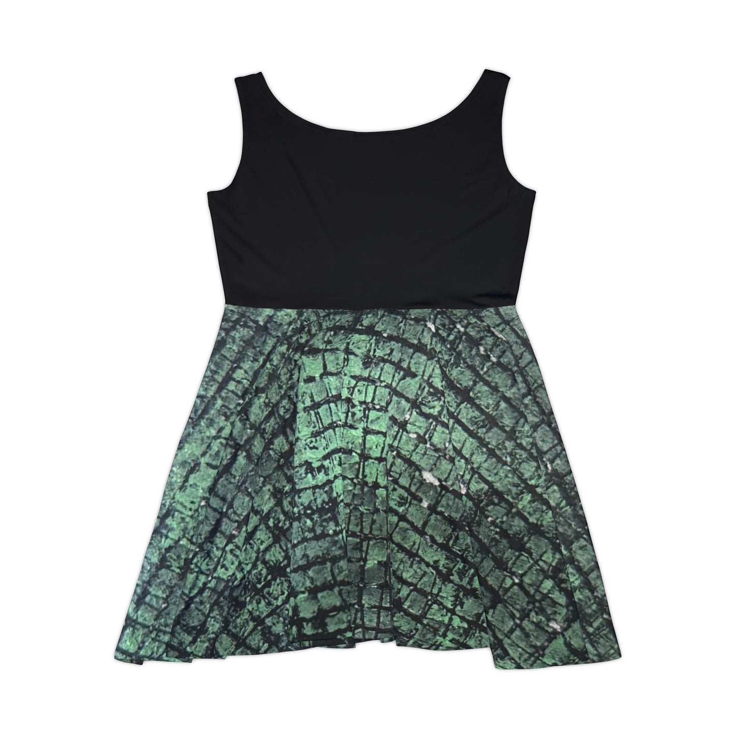 KrazyBaby425's Green Texture Women's Skater Dress