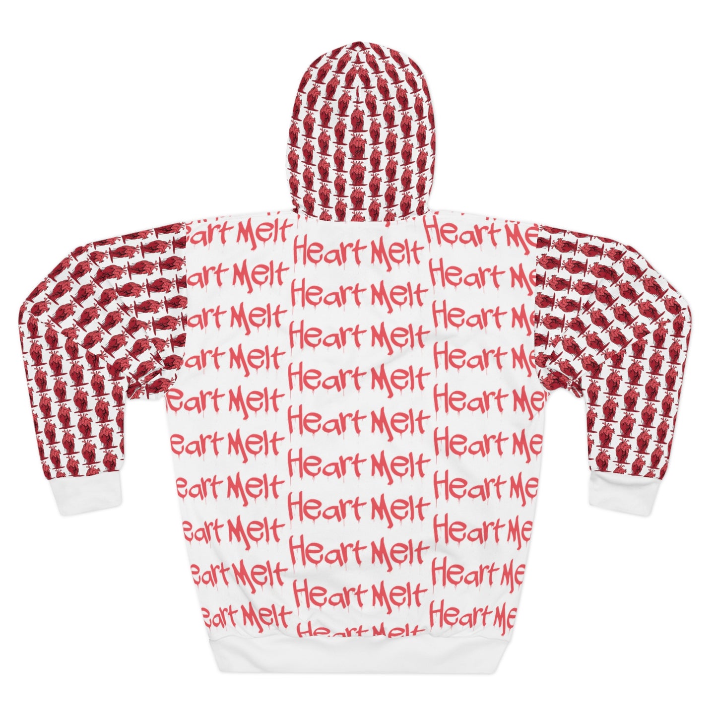 KrazyBaby425's White Heart Melt On Pocket Unisex Pullover Hoodie