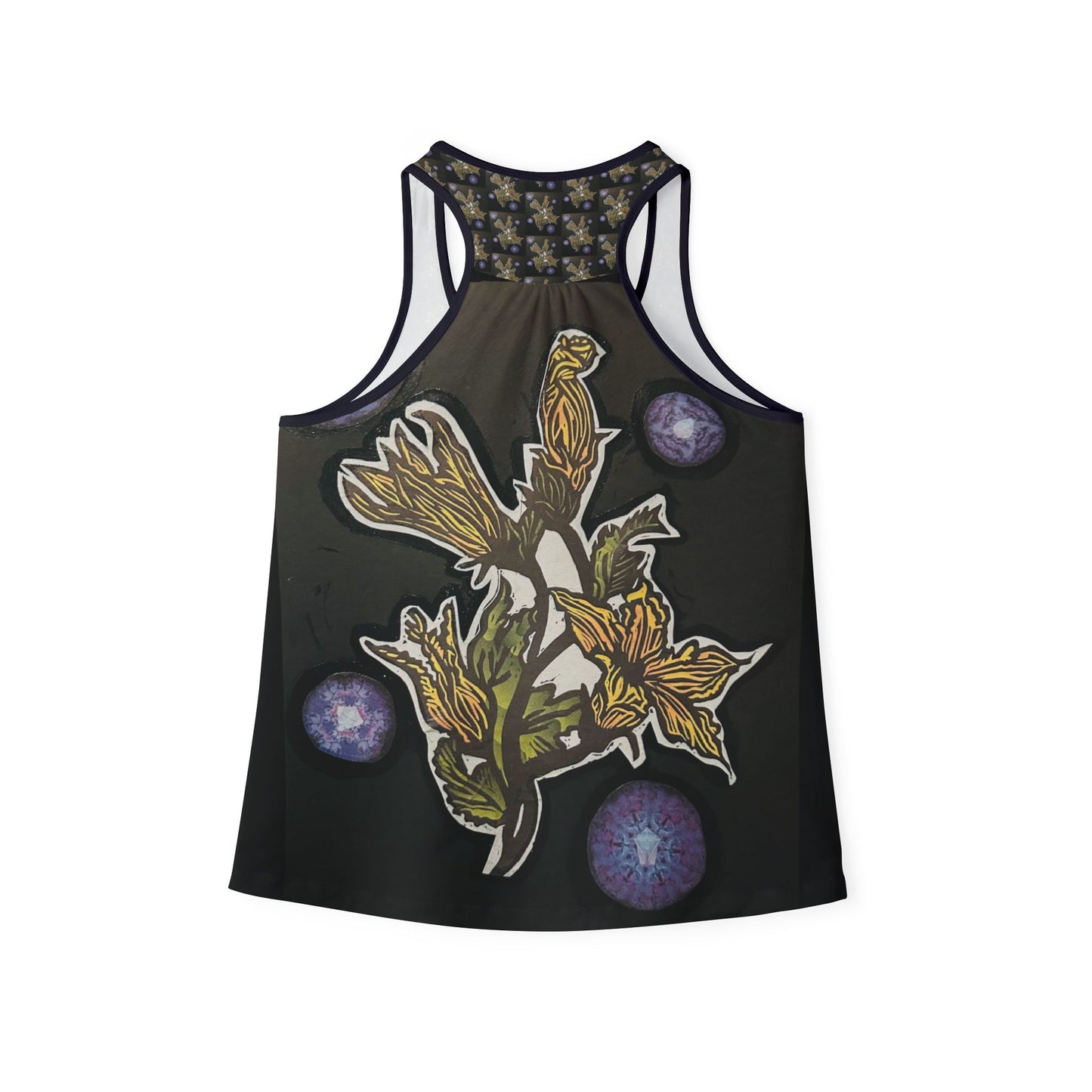 KrazyBaby425's Purple N Yellow Stylish Women's Tank Top