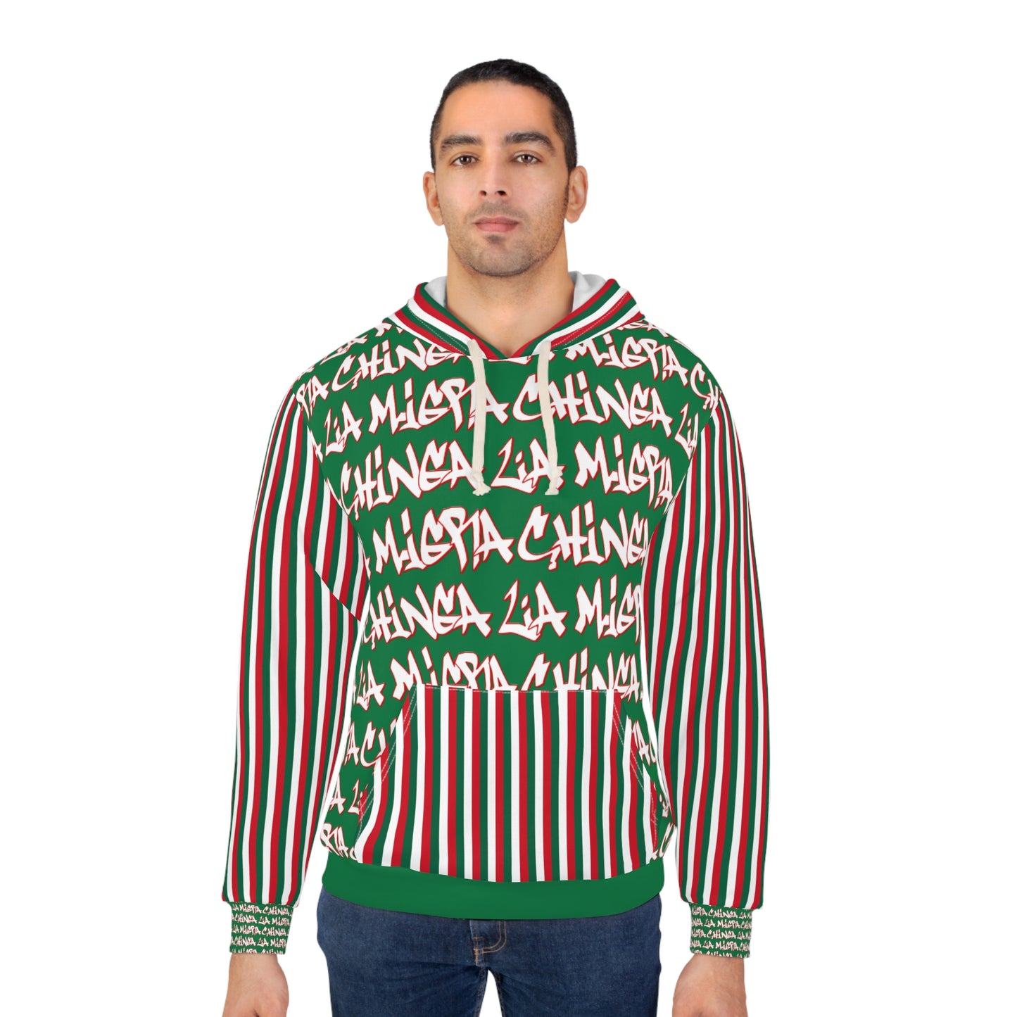 KrazyBaby425's Chinga La Migra Green Unisex Pullover Hoodie
