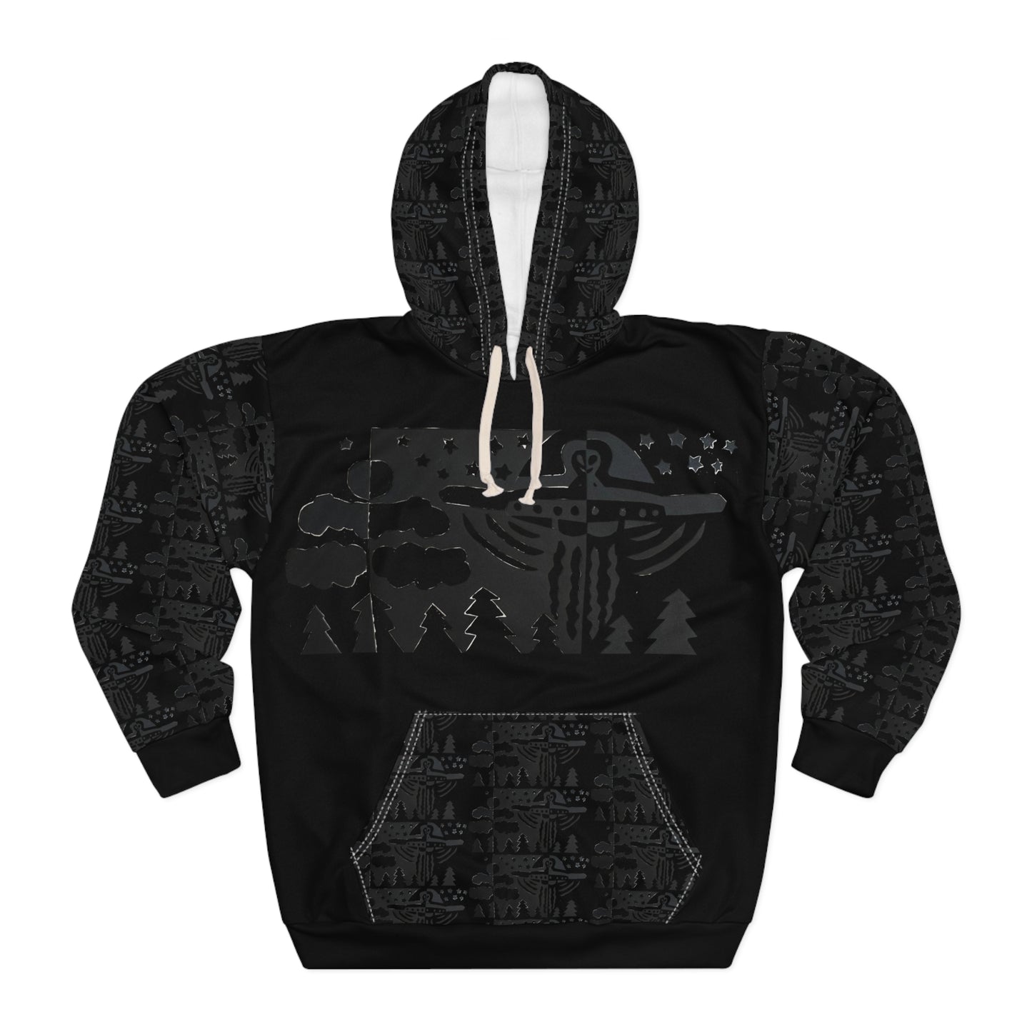 KrazyBaby425's Black Ayyy-Lien Unisex Pullover Hoodie