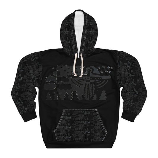 KrazyBaby425's Black Ayyy-Lien Unisex Pullover Hoodie