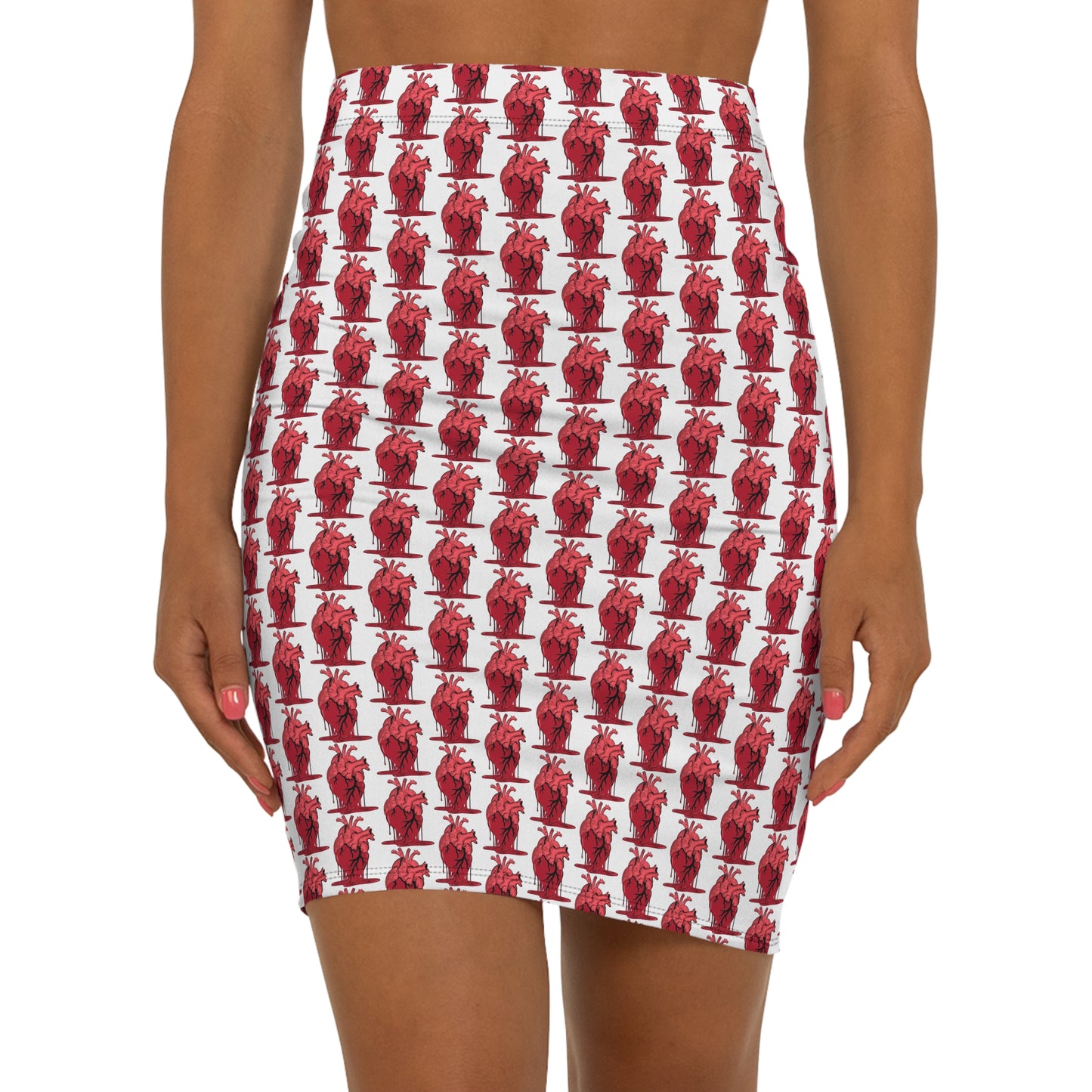 KrazyBaby425's Heart Melt Women's Mid-Waist Pencil Skirt