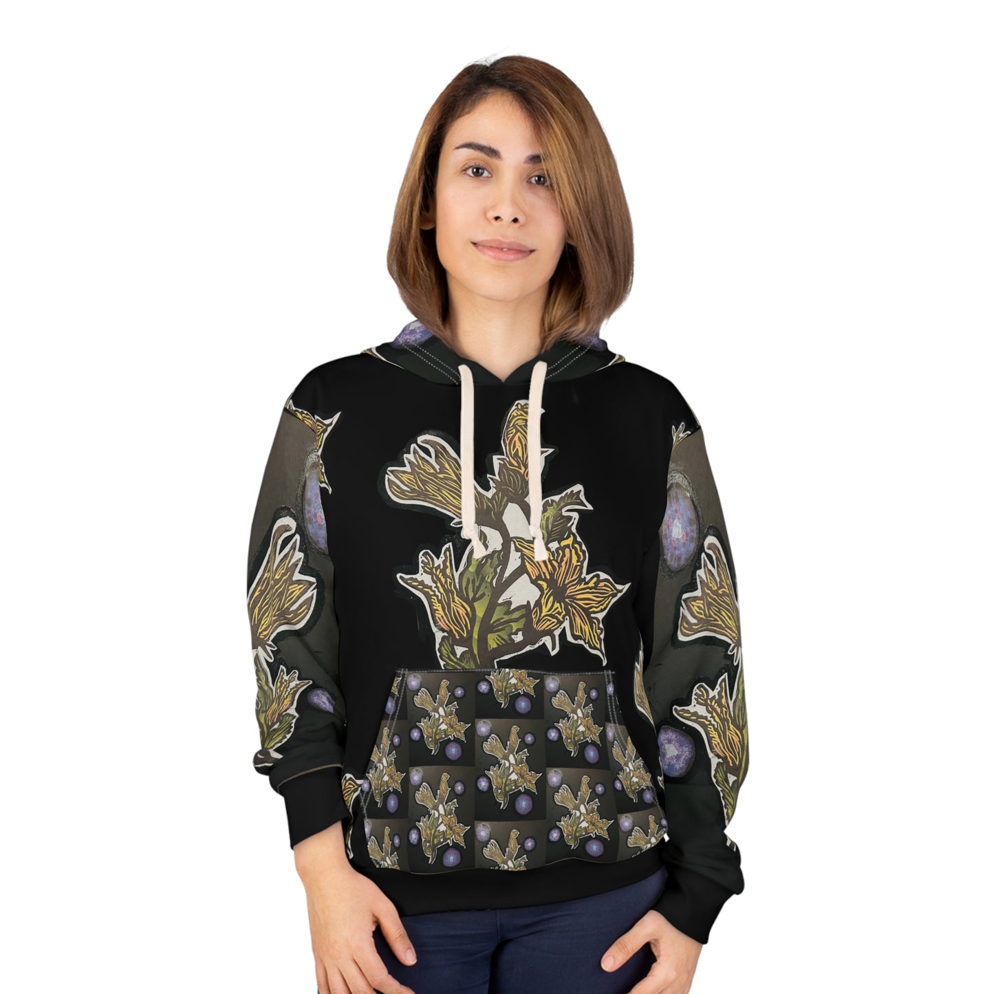 KrazyBaby425's Purple N Yellow Unisex Pullover Hoodie