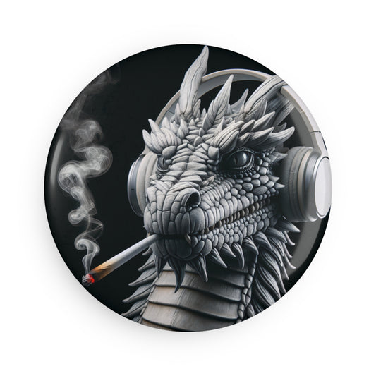 KrazyBaby425's Blowin' Like A Dragon Button Magnet, Round (1 & 10 pcs)