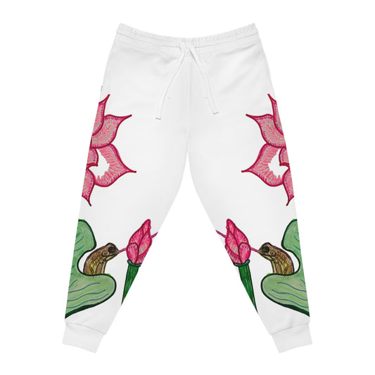 KrazyBaby425's White Pink N Green Athletic Joggers