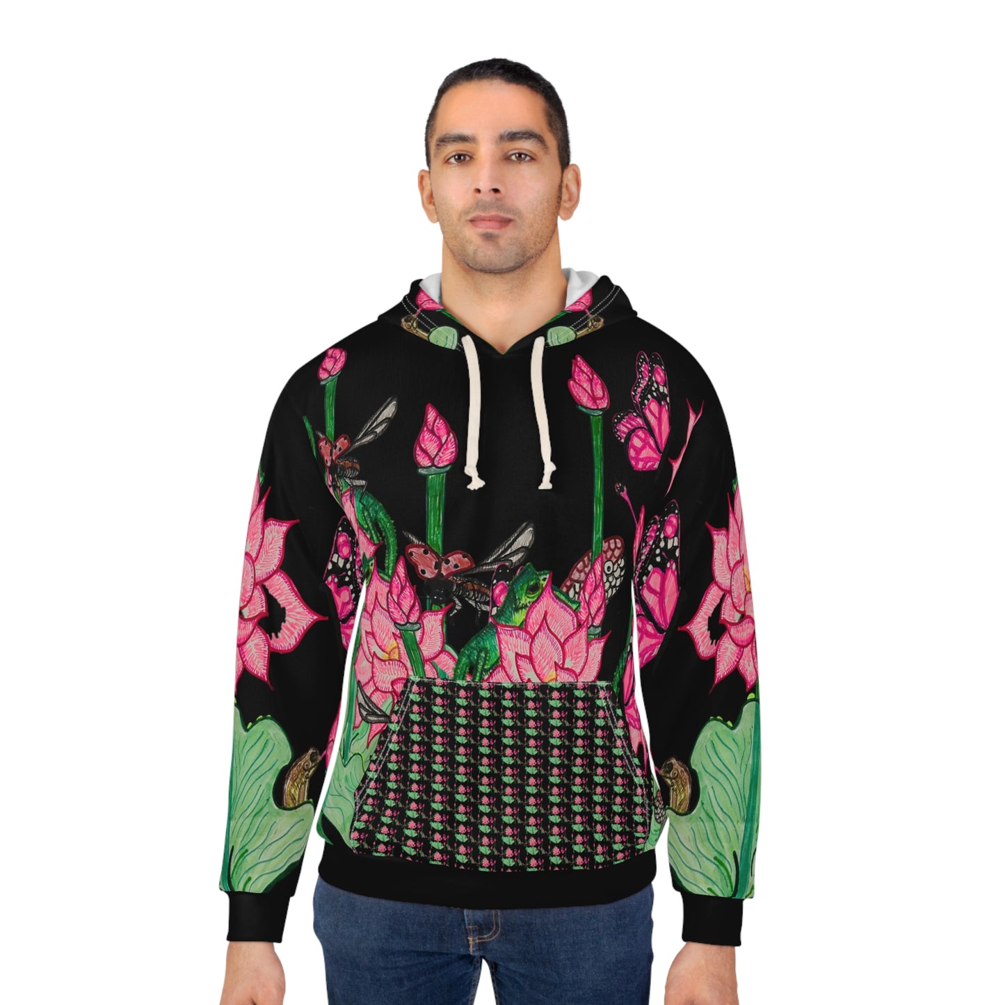 KrazyBaby425's Pink N Green Unisex Pullover Hoodie