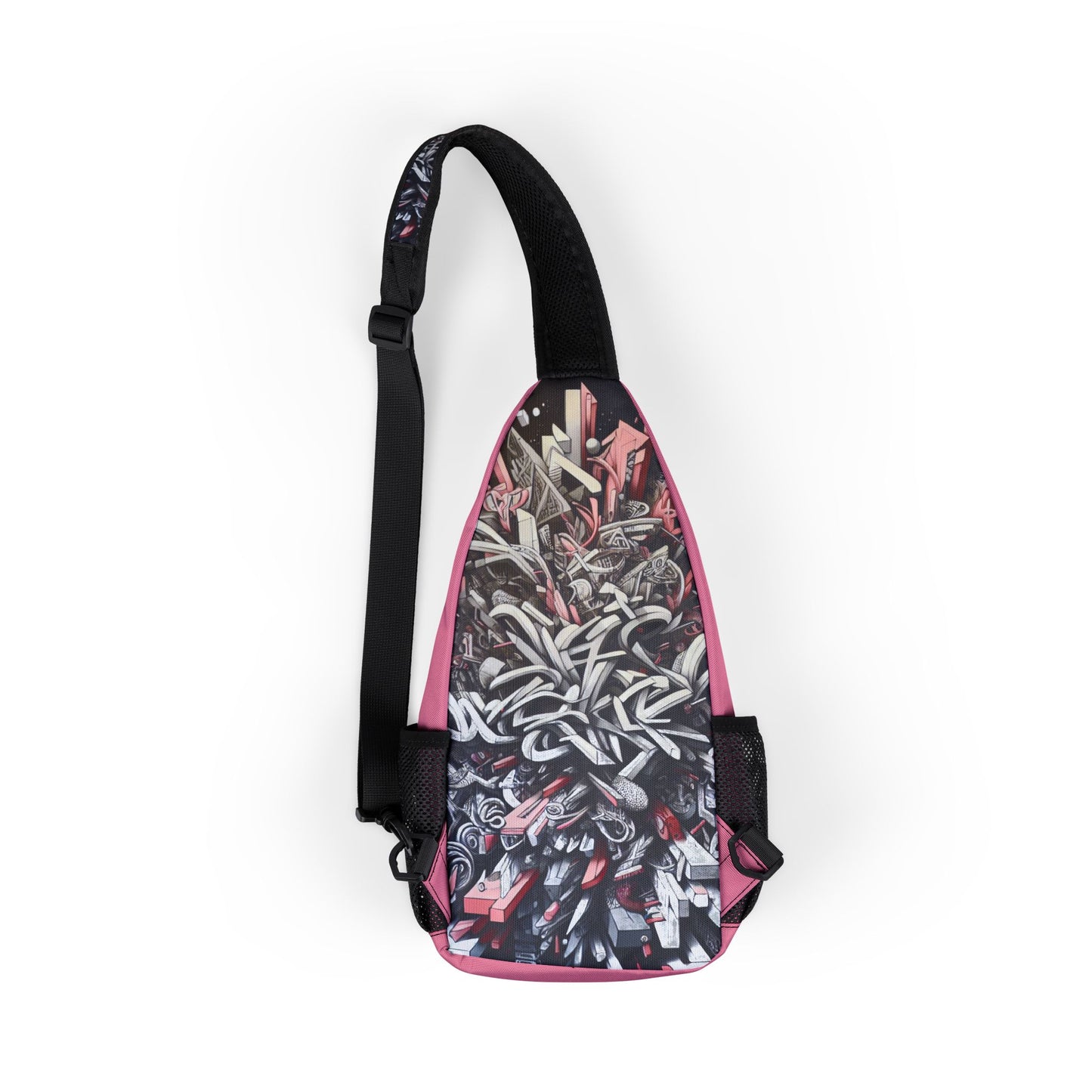 KrazyBaby425's Pink Black Graffiti Chest Bag