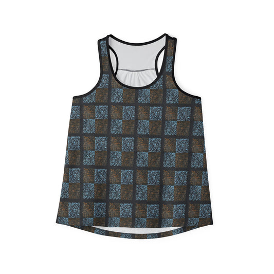 KrazyBaby425's Blue N Orange Stylish Women's Tank Top