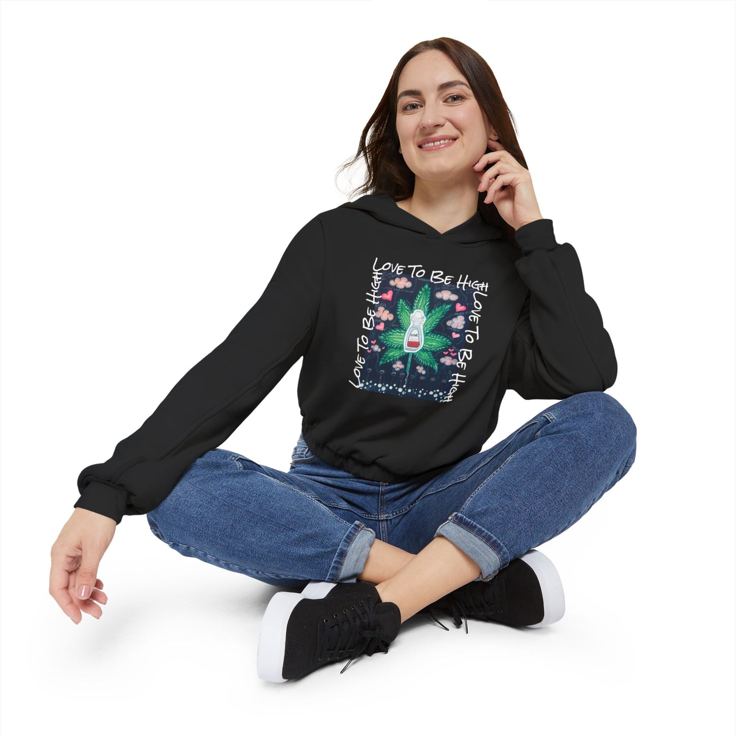 KrazyBaby425's Visine Women's Cinched Bottom Hoodie