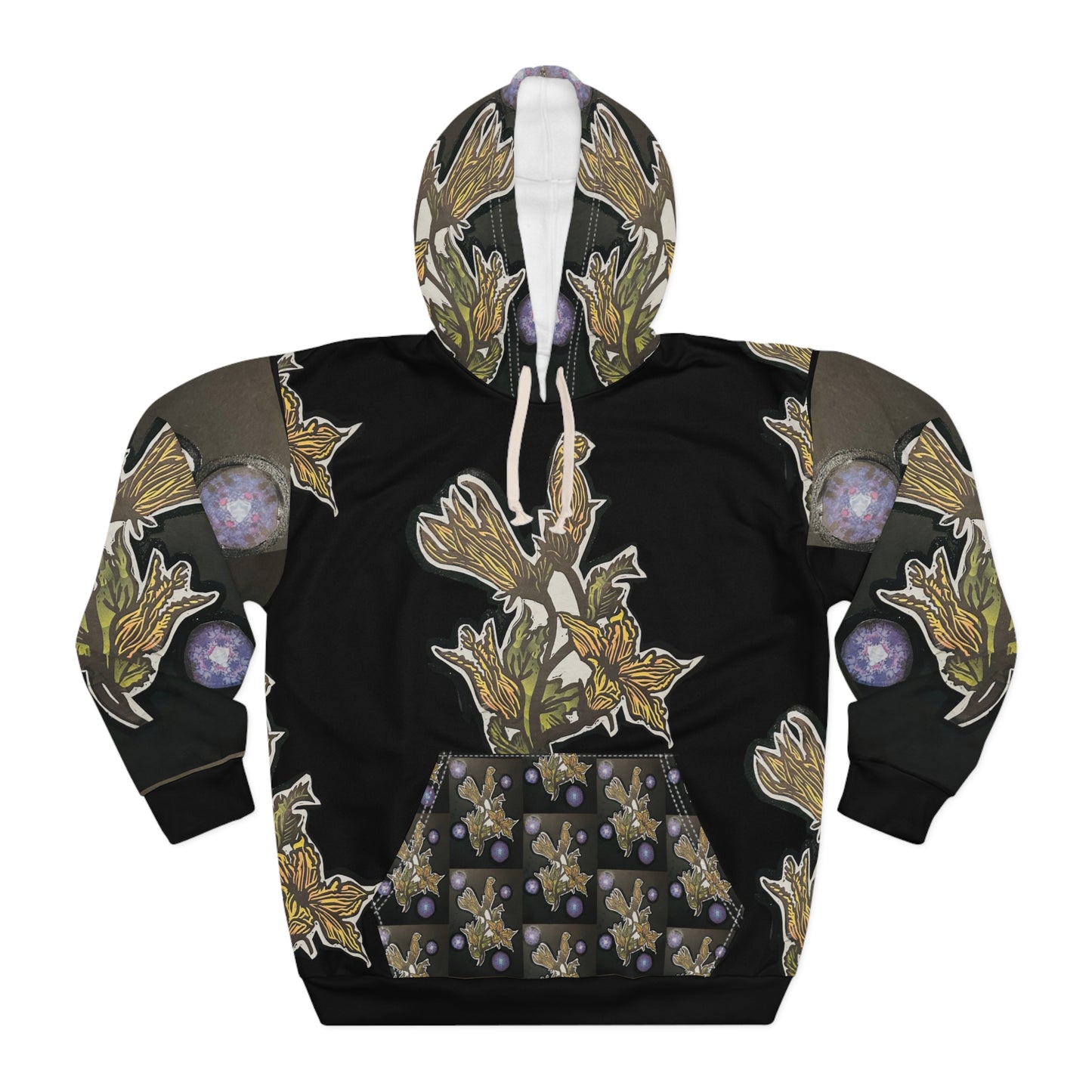 KrazyBaby425's Purple N Yellow Unisex Pullover Hoodie